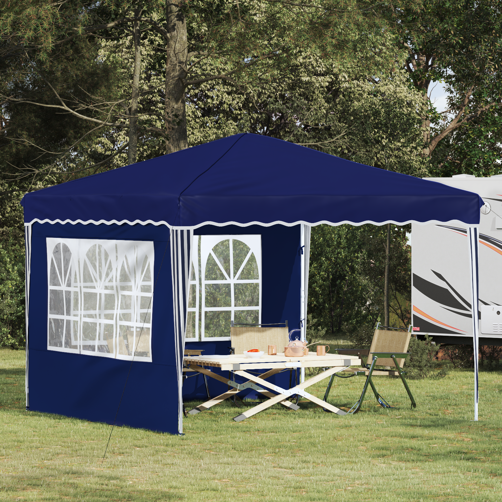 Pop-up Party Tent Blue 288 x 288 x 245 cm