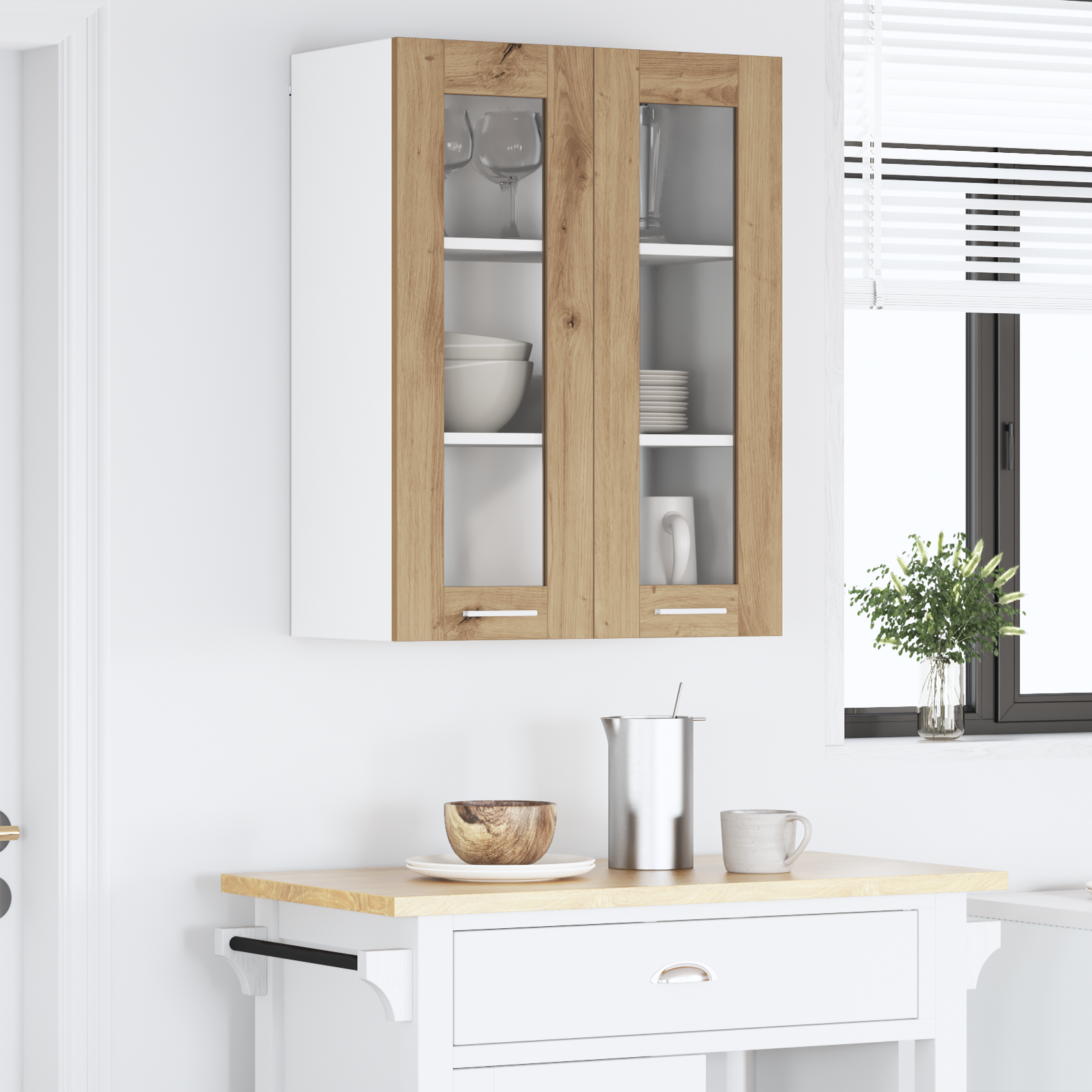 Wall cabinet Riga Artisan oak 60 x 31 x 80 cm