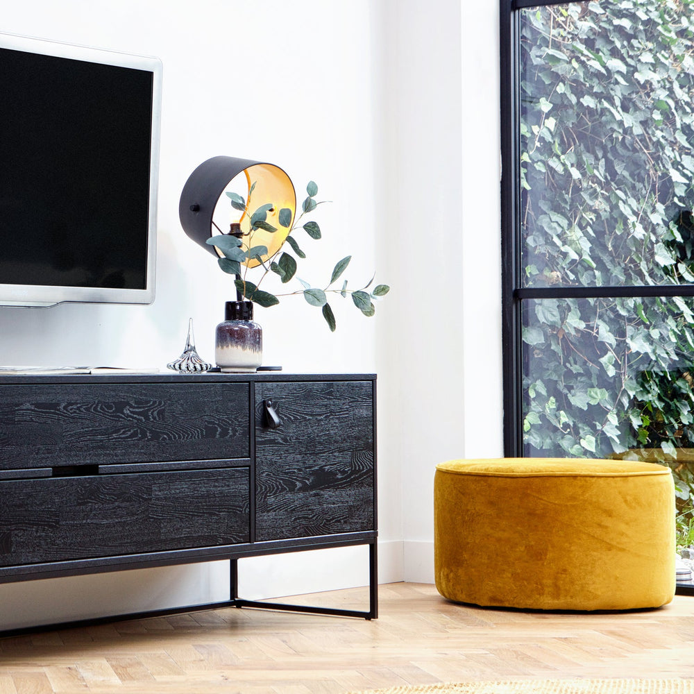 Pouf SARA, velour, warm green