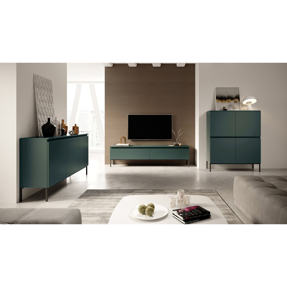 TV spintelė SVEN, 150 cm, žalia