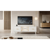 TV staliukas SAVONI, baltas, 140 cm