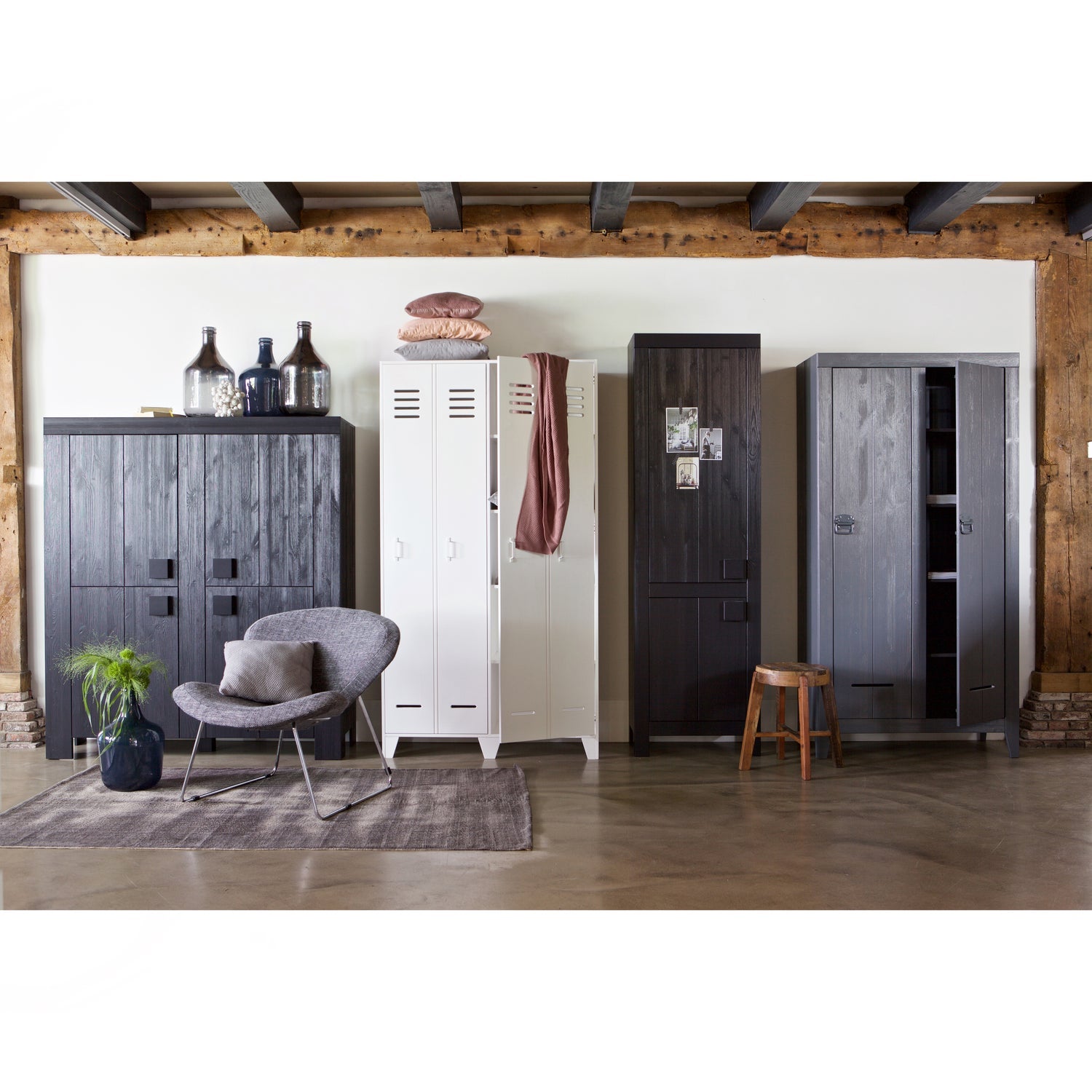 Spinta Kluis, plieninė pilka