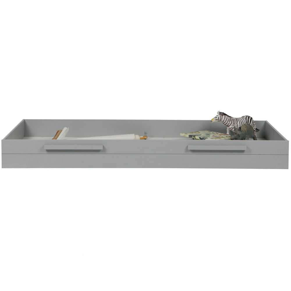 Bed drawer DENNIS, pine, concrete grey