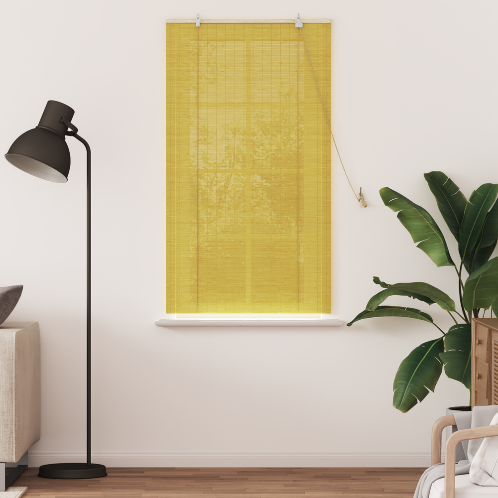 Roletas Geltona 90 x 160 cm Bambukas