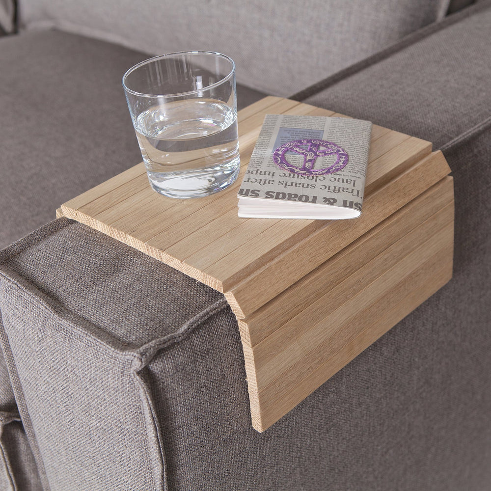 Armrest tray, flexible, oak, natural