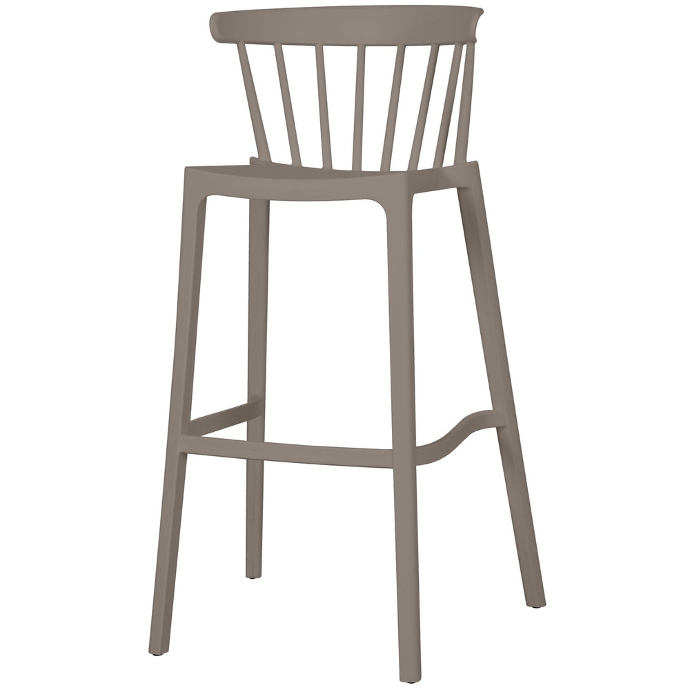 BLISS BAR STOOL OUTDOOR PLASTIC TAUPE