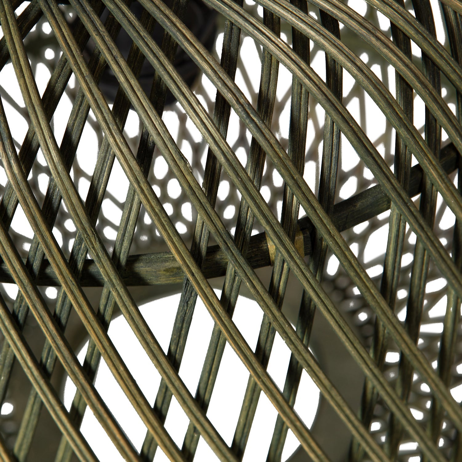 Kabantis šviestuvas MOZA, bambukas, žalia, 36x36 cm