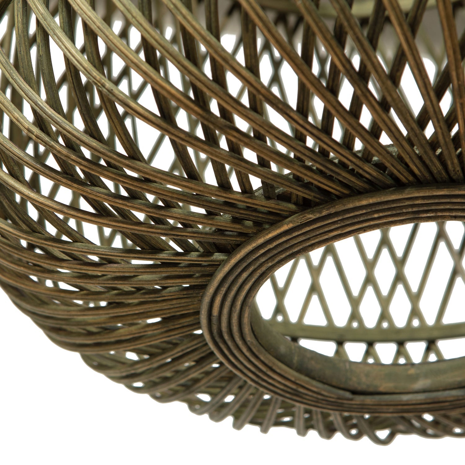 Kabantis šviestuvas MOZA, bambukas, žalia, 36x36 cm