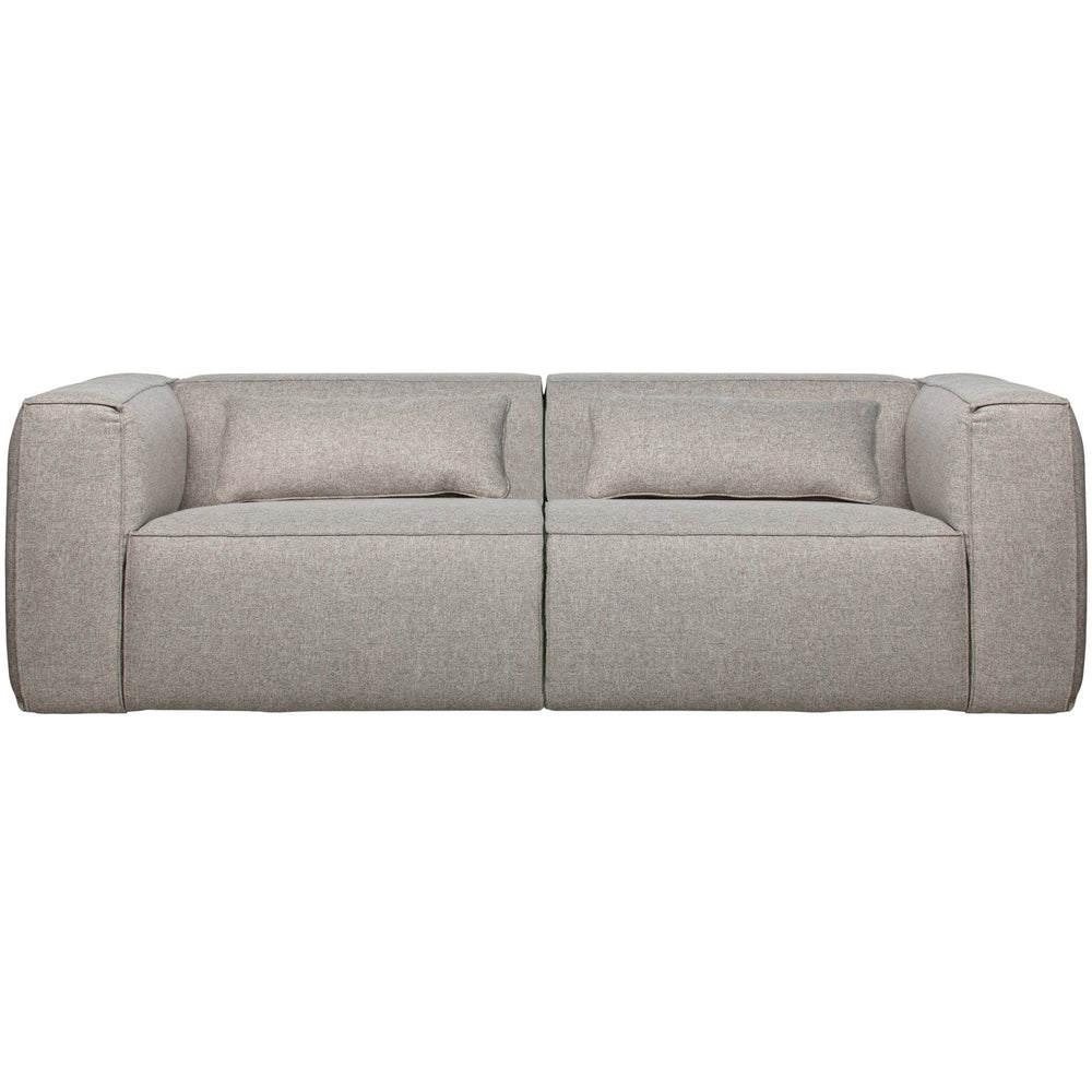 Sofa BEAN, 3,5 vietos, Melange šviesiai pilkas audinys