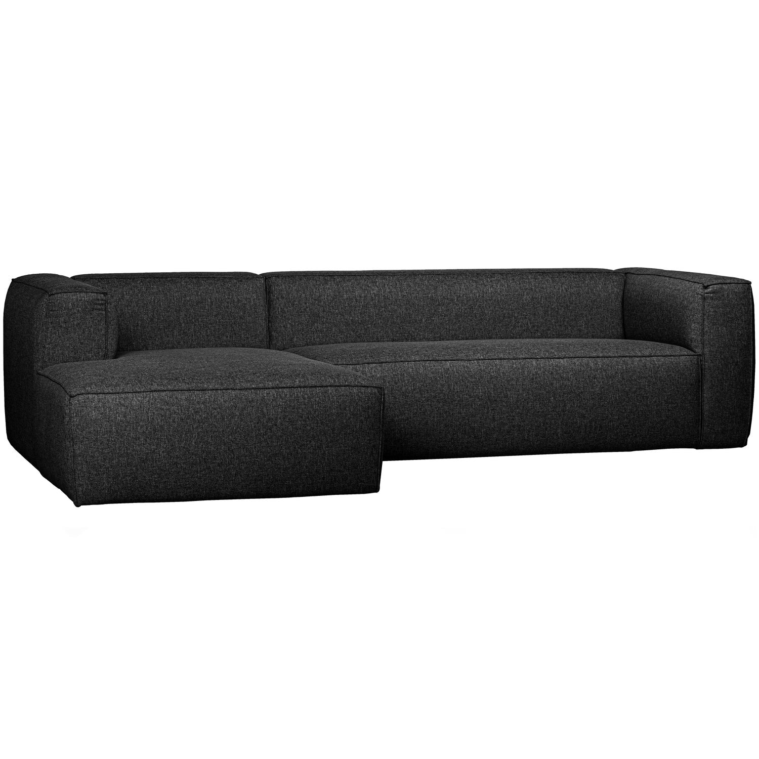 Kampinė sofa BEAN su pagalvėmis, tamsiai pilkai melanžas