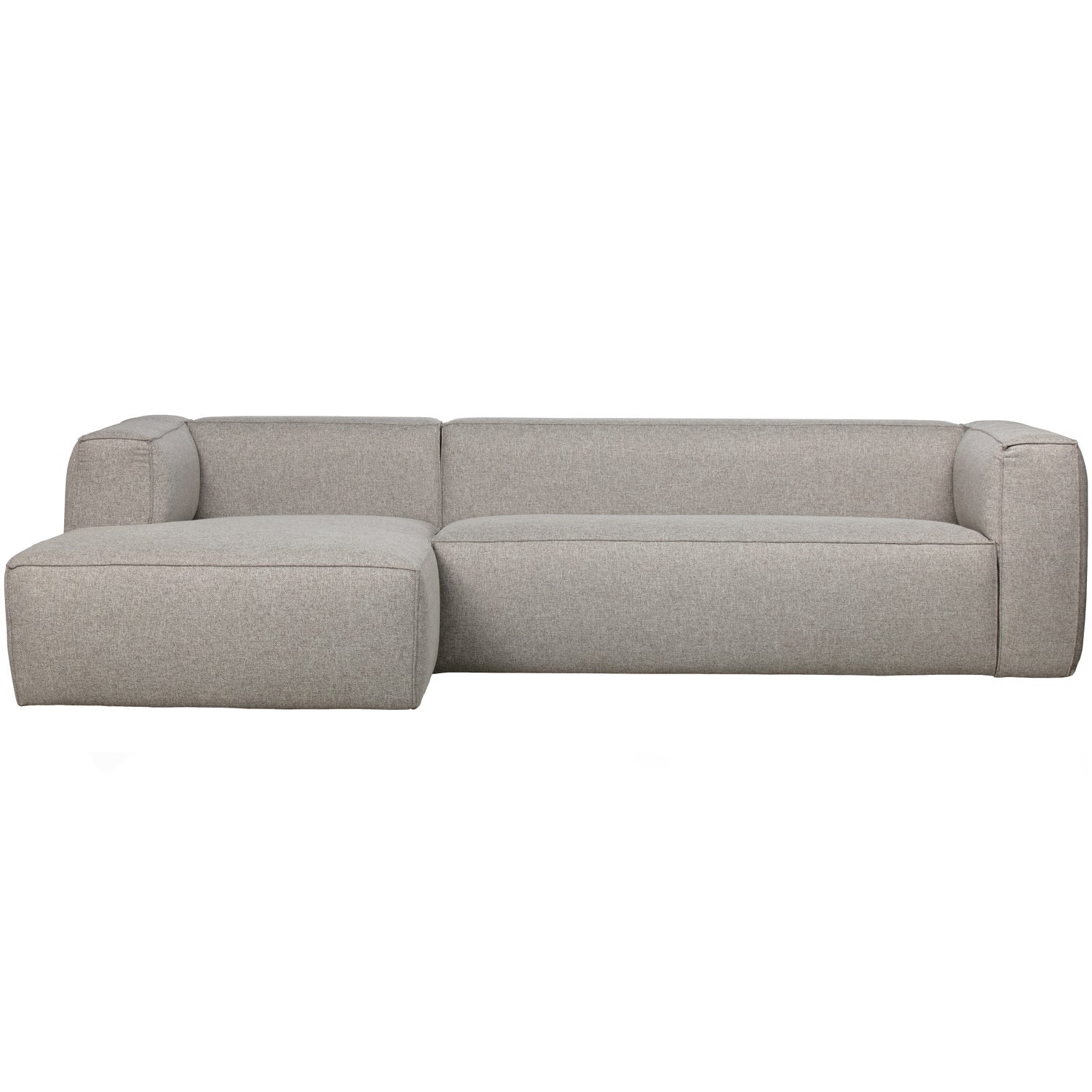Kampinė sofa BEAN su pagalvėmis, šviesiai pilkai melanžas