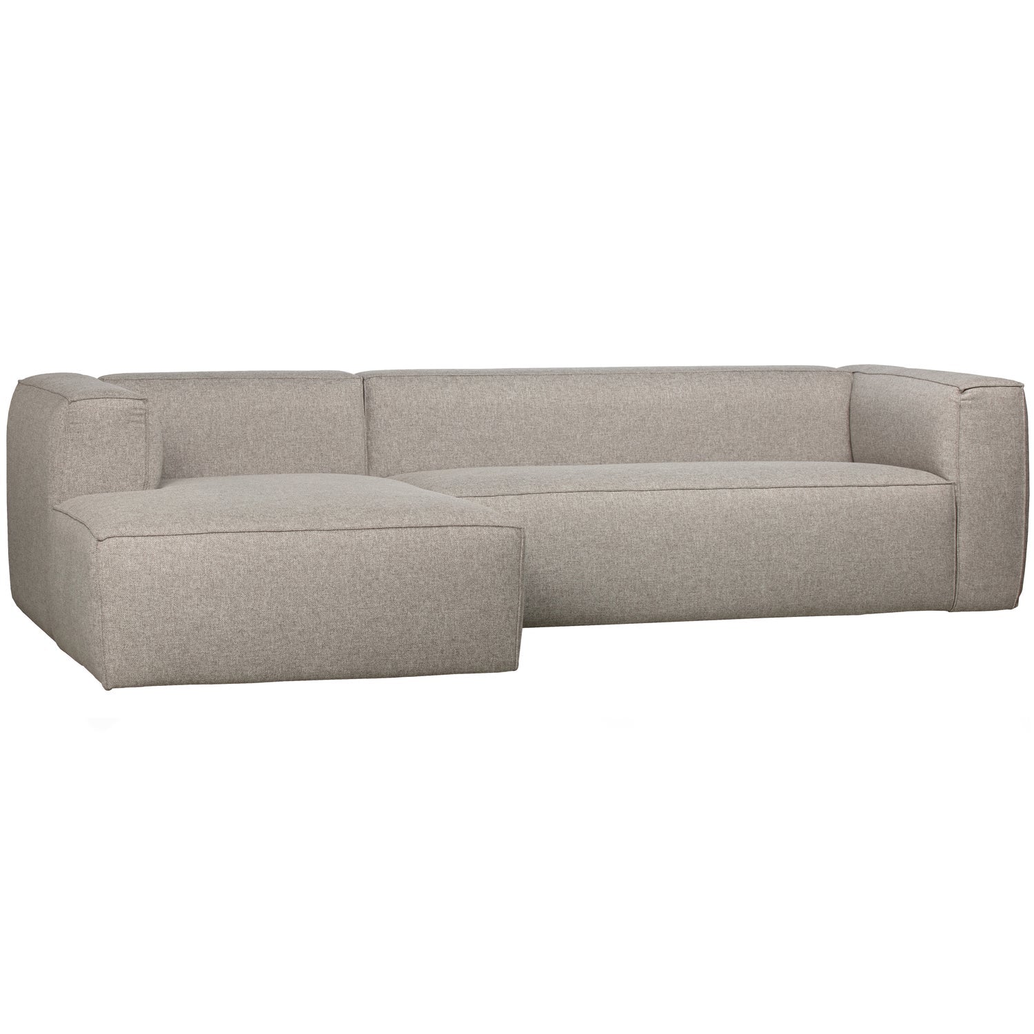 Kampinė sofa BEAN su pagalvėmis, šviesiai pilkai melanžas