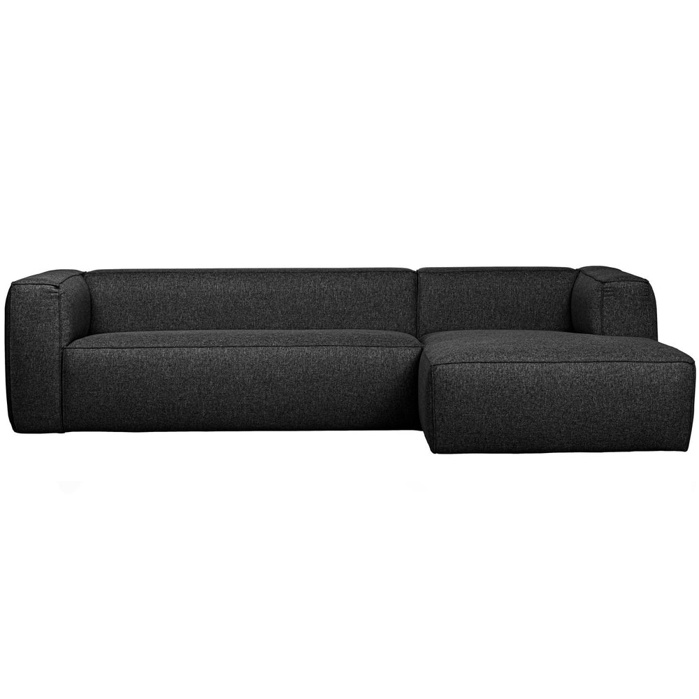Corner sofa BEAN, right, Melange dark grey fabric