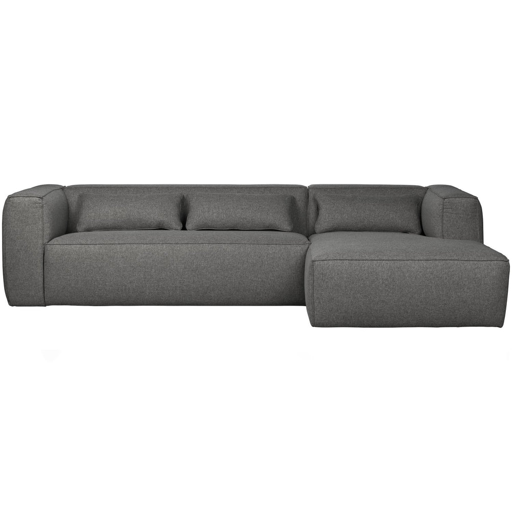 Corner sofa BEAN, right, Melange grey fabric