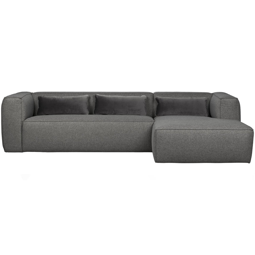 Corner sofa BEAN, right, Melange grey fabric