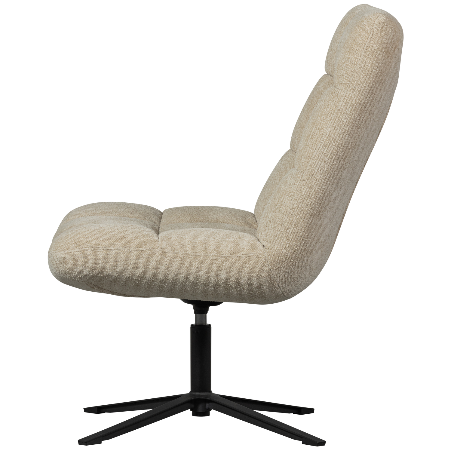 Fotelis JOB, plieno pilkas bouclé