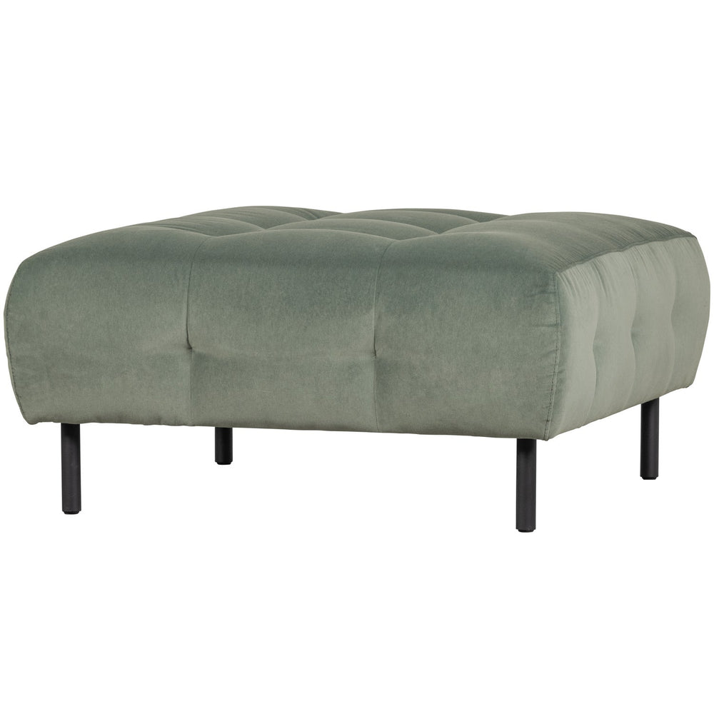 Pouf LLOYD, velvet, greenish water plants