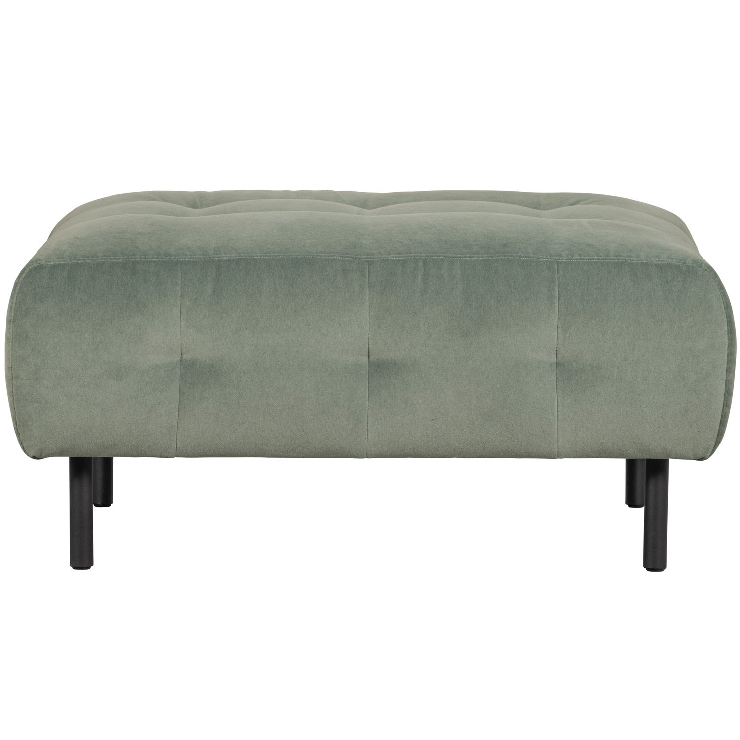 Pouf LLOYD, velvet, greenish water plants