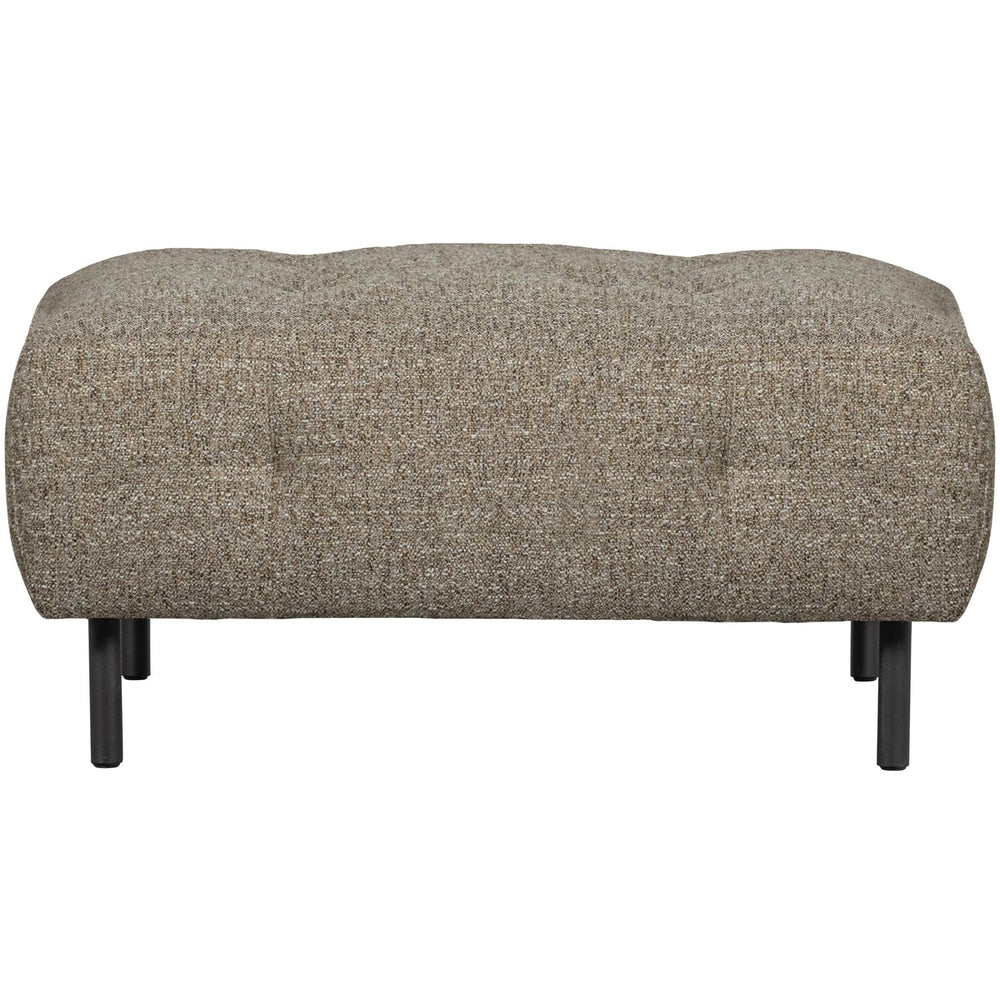 Pouf LLOYD, coarse fabric, brown mélange