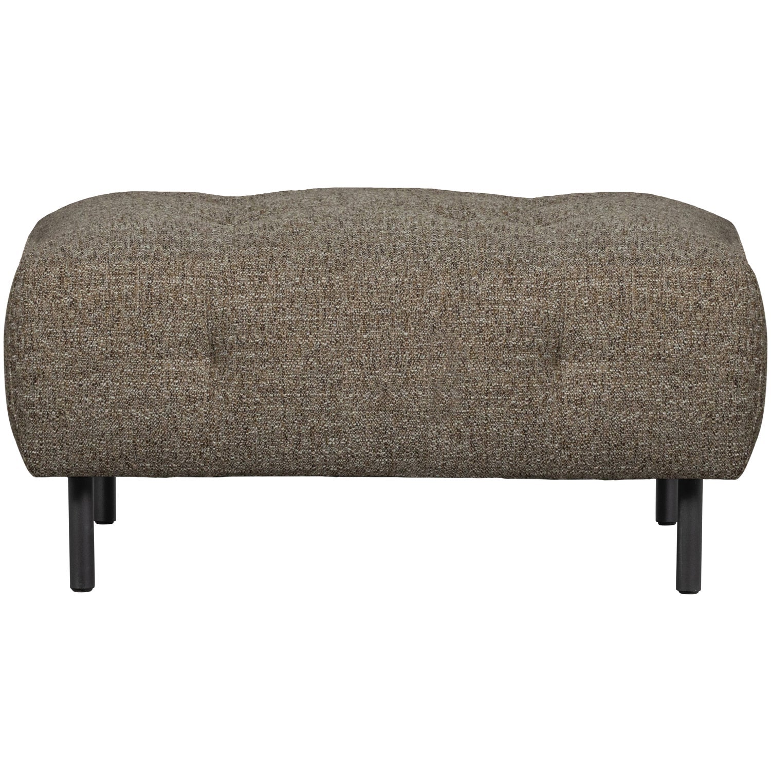 Pouf LLOYD, coarse fabric, dark brown melange