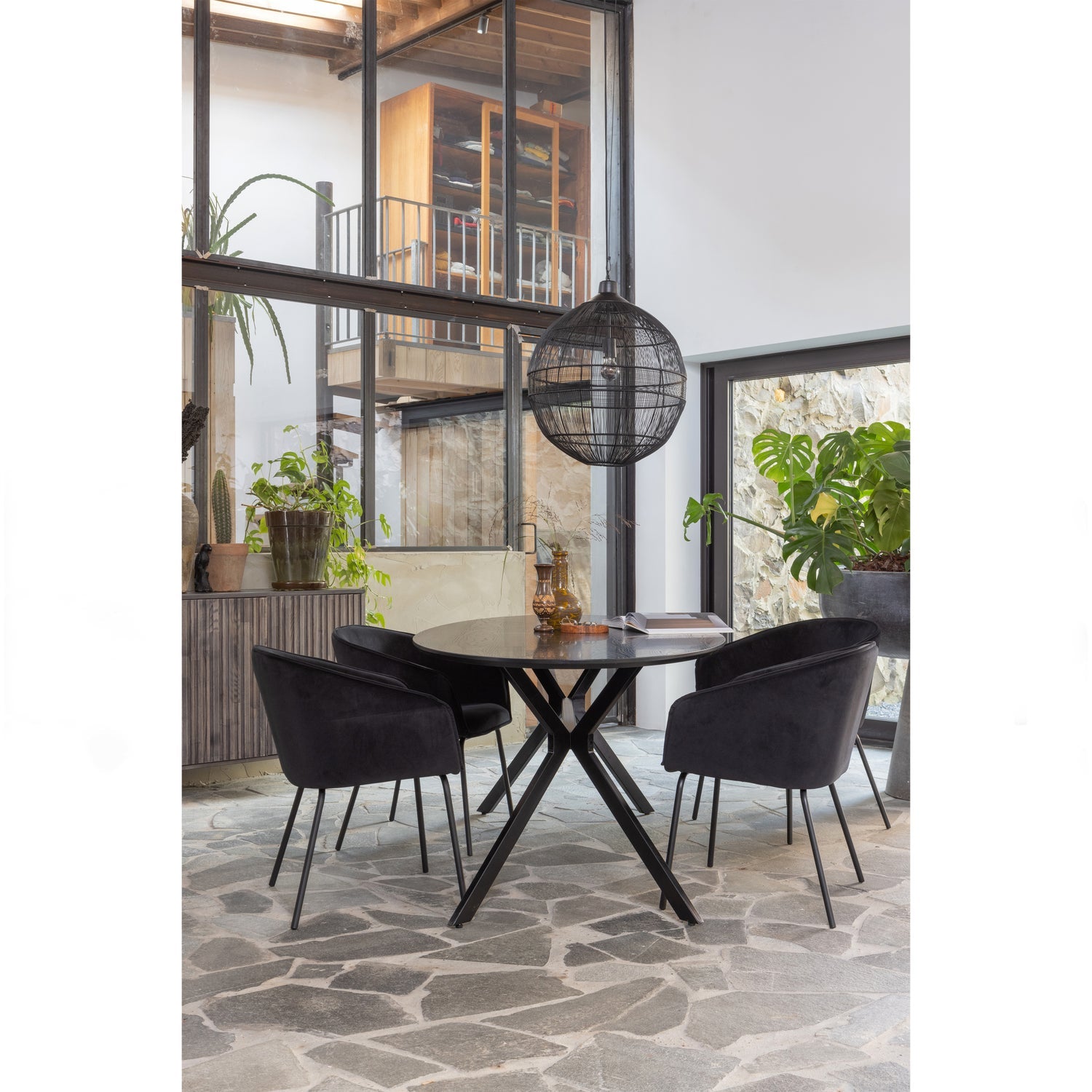 ENES HANGING LAMP METAL BLACK