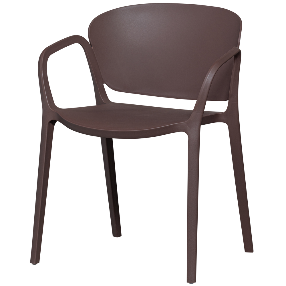BENT GARDEN CHAIR PLASTIC PURPLE/BROWN