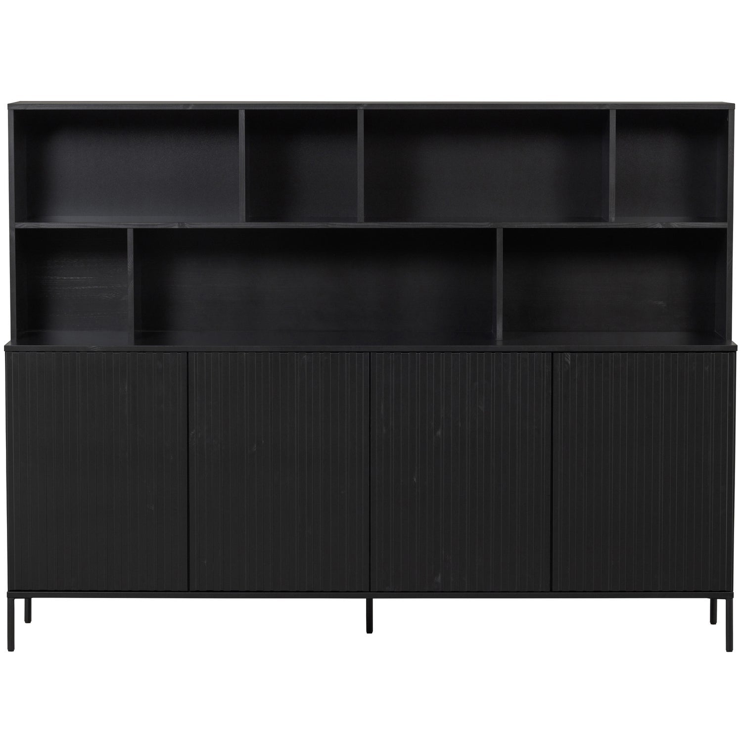 Sieninė spintelė NEW GRAVURE, pušis, juoda