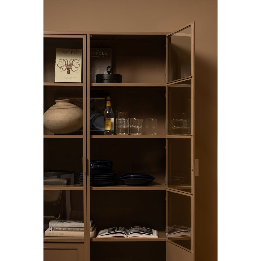 RONJA XL display cabinet, military brown