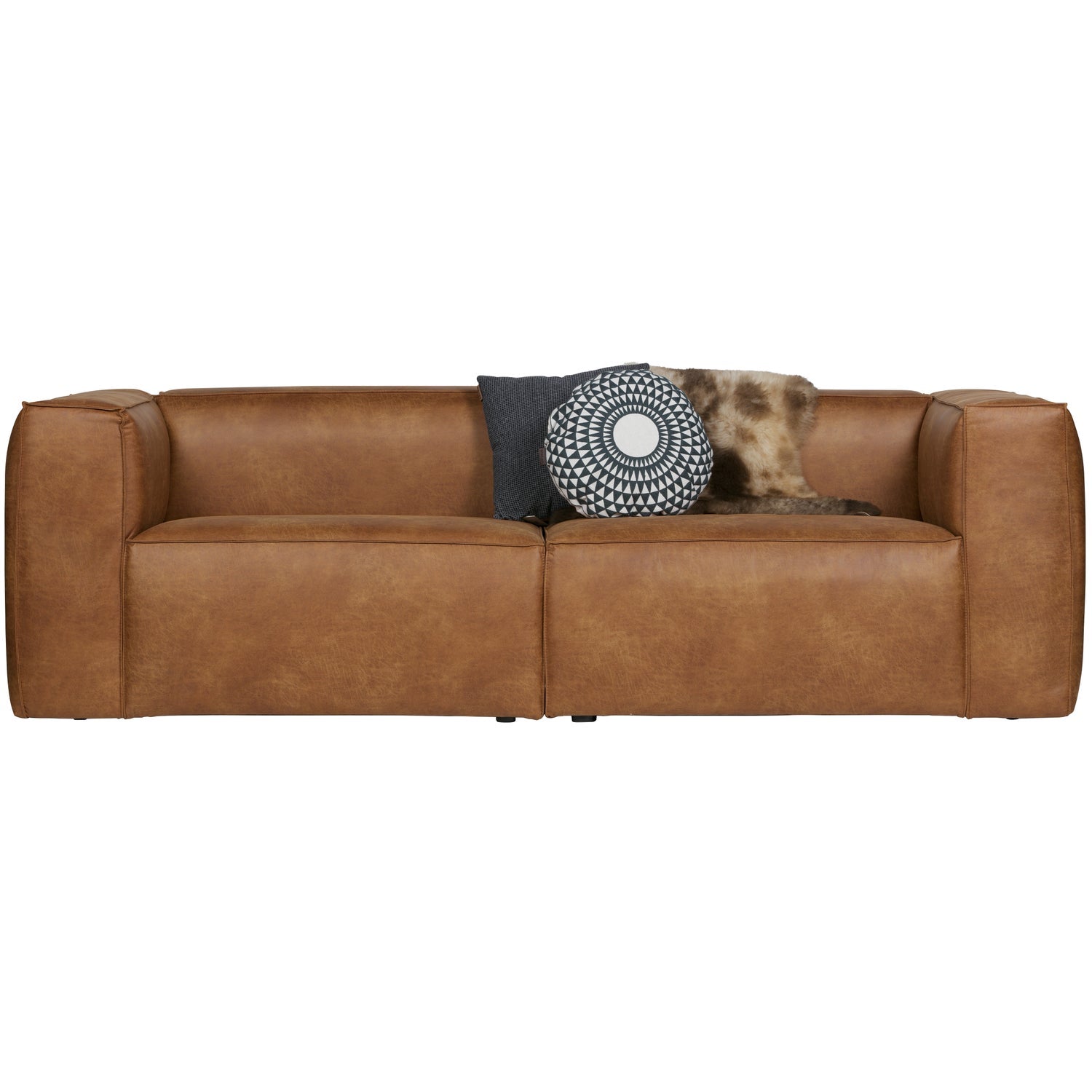 Sofa BEAN, 3,5 vietos, konjako eko oda