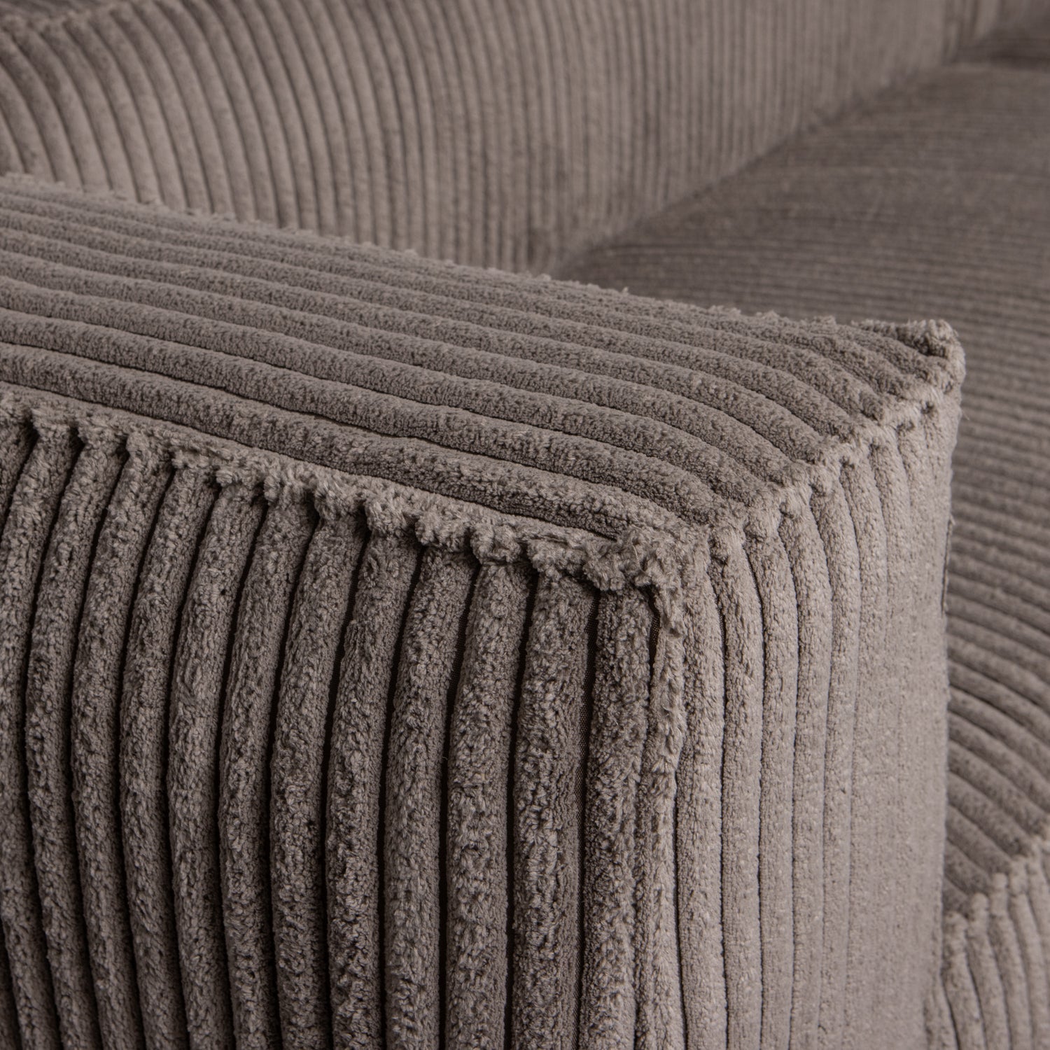 Kampinė sofa BEAN, dešinė, audinys, Mud