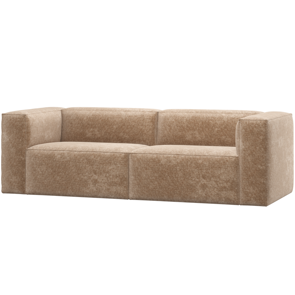 Sofa BEAN 3,5-vietė, šenilas veliūras persikų rožinė