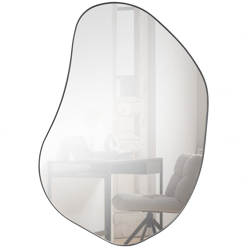Mirror ROMEE, organic shape, black metal