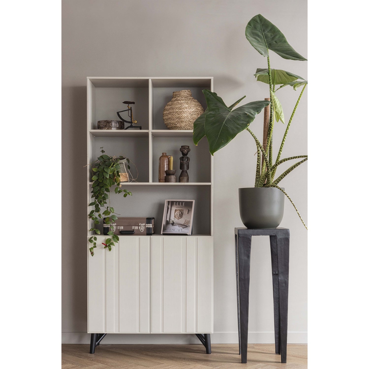 Spinta MILLER, 2 durys, smėlinė pilka