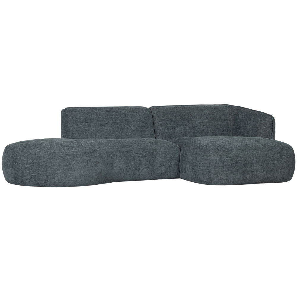 Chaise longue POLLY, right, blue/green