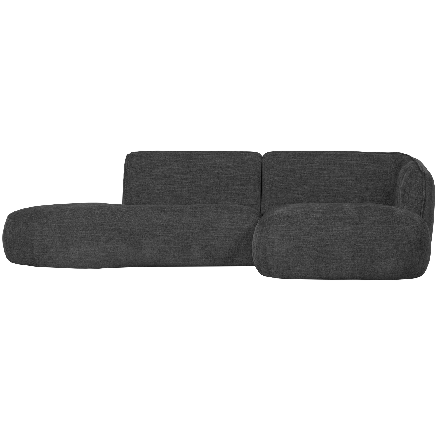 Chaise longue POLLY, right-hand, grey
