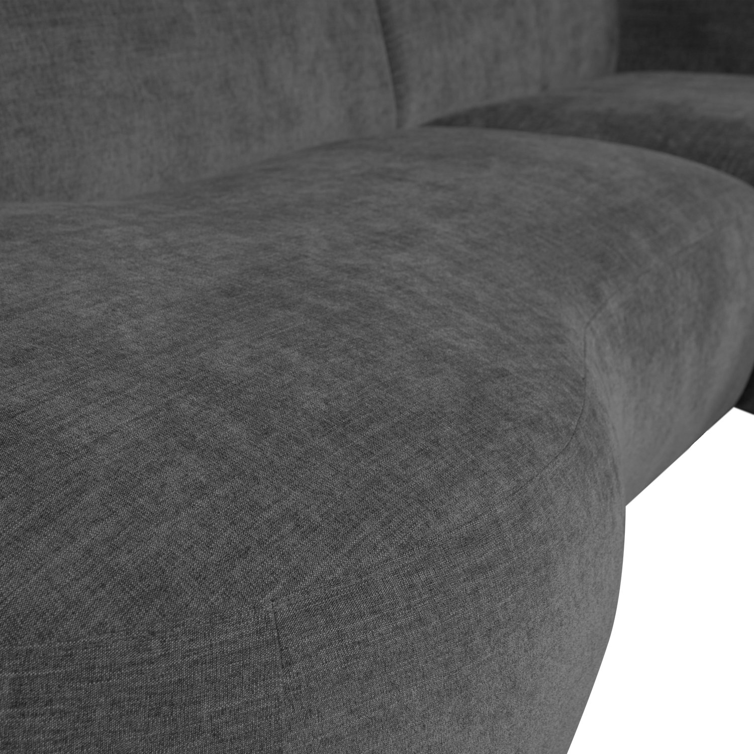 Chaise longue POLLY, right-hand, grey