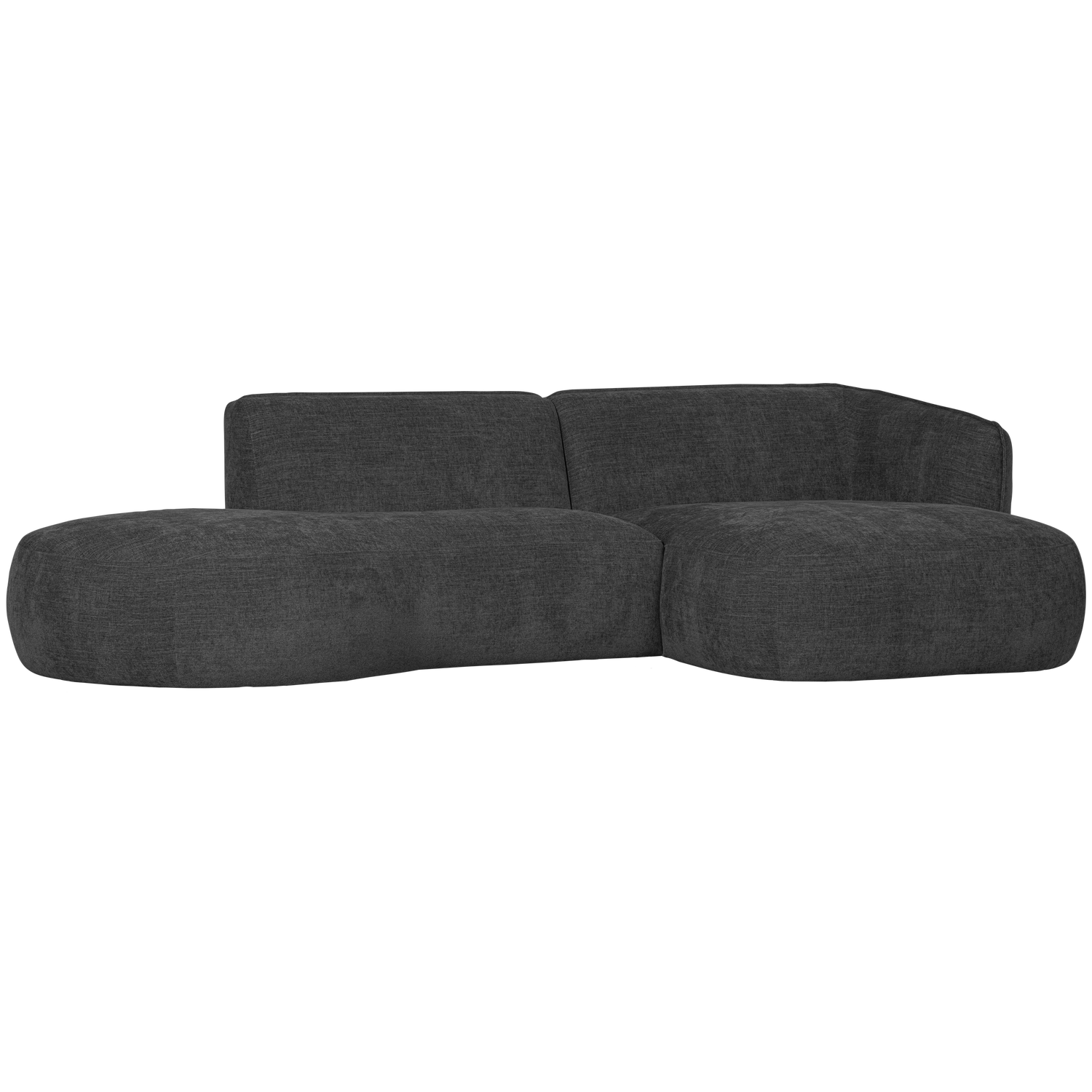 Chaise longue POLLY, right-hand, grey