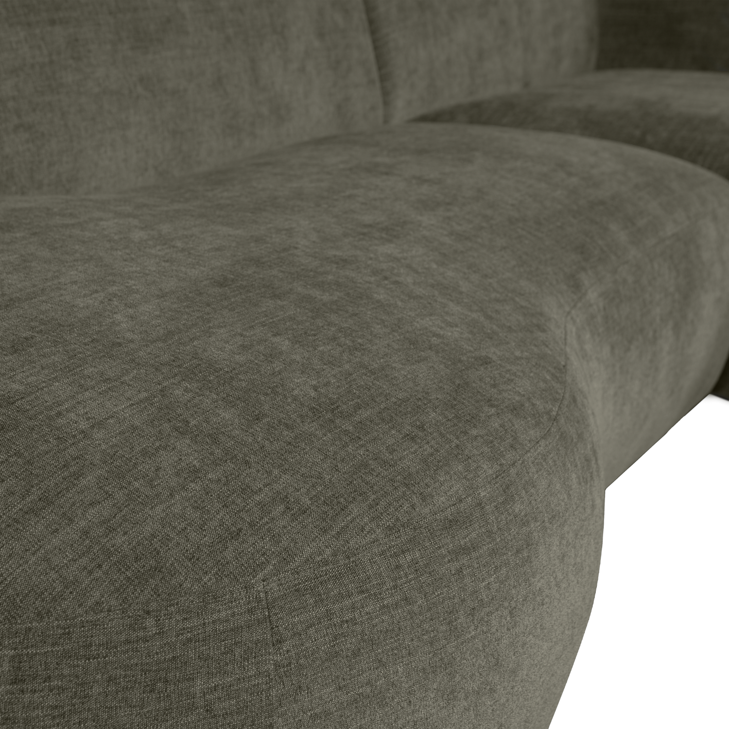 Chaise lounge POLLY, right-hand facing, green