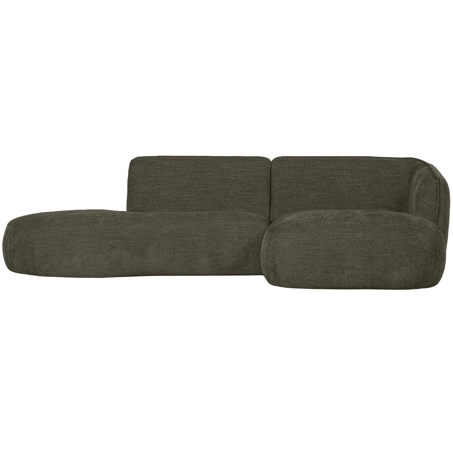 Chaise lounge POLLY, right-hand facing, green