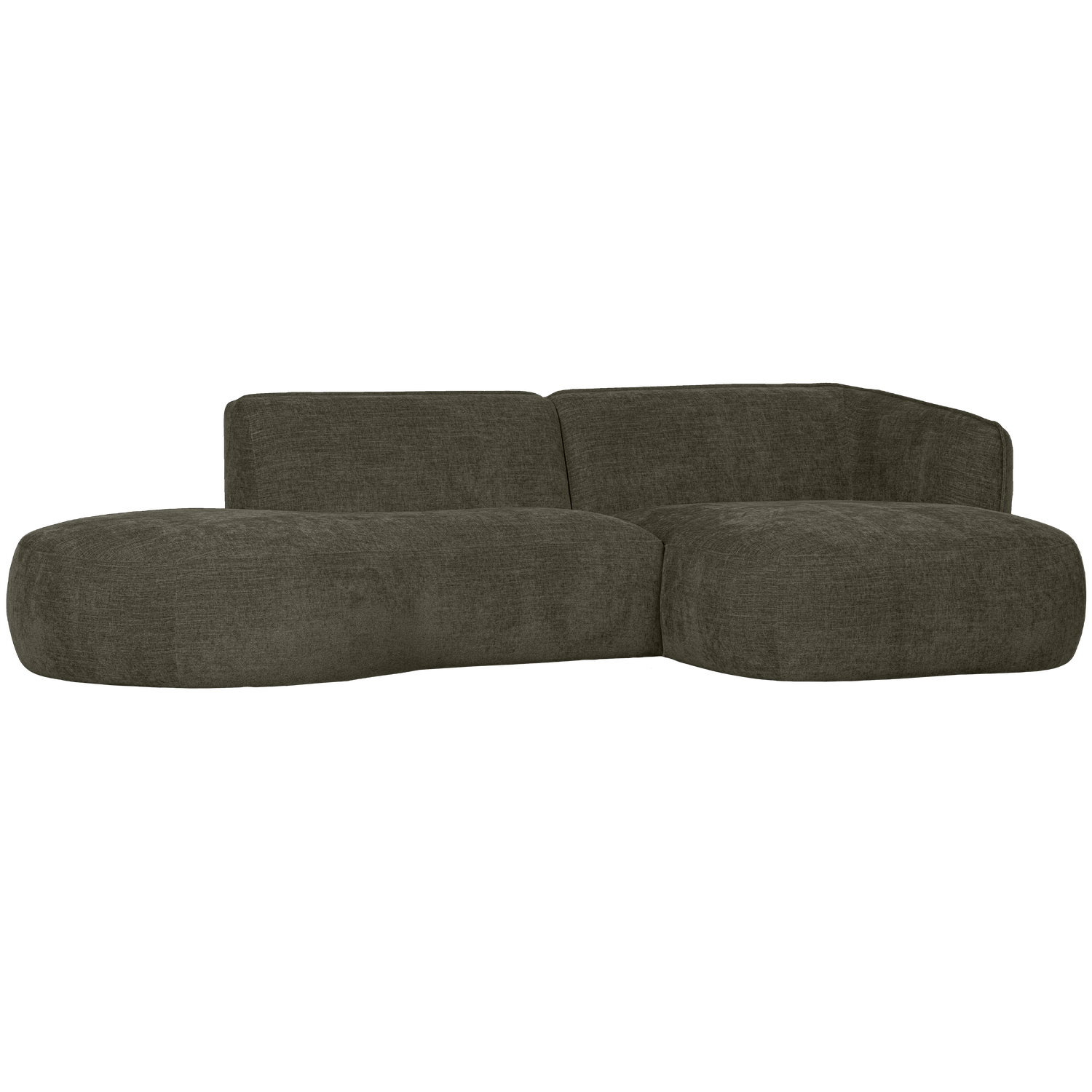 Chaise lounge POLLY, right-hand facing, green