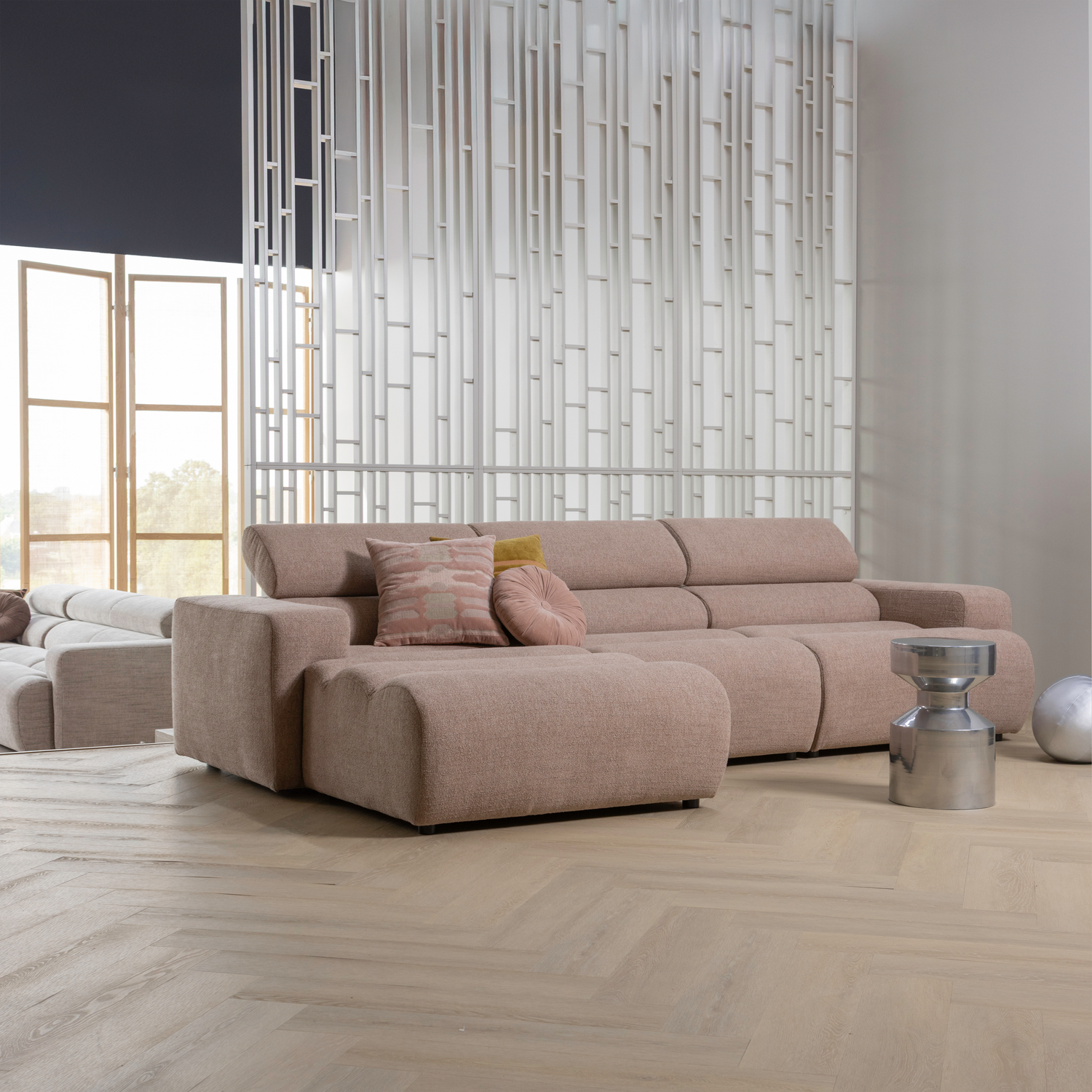 Šoninis staliukas FERRY, metalas, chromo spalvos