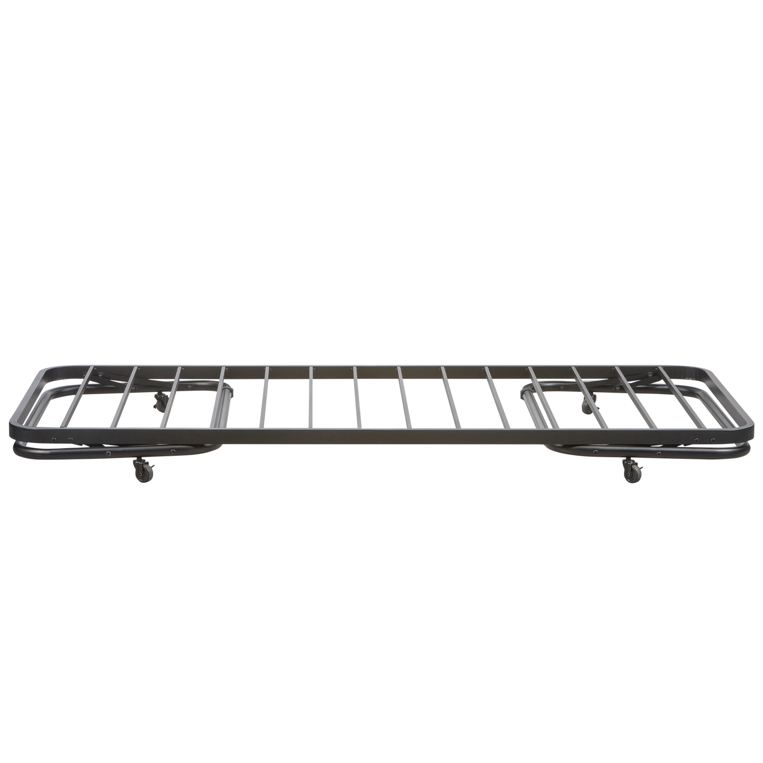 Bed LUCY, metal, black, with pull-out section