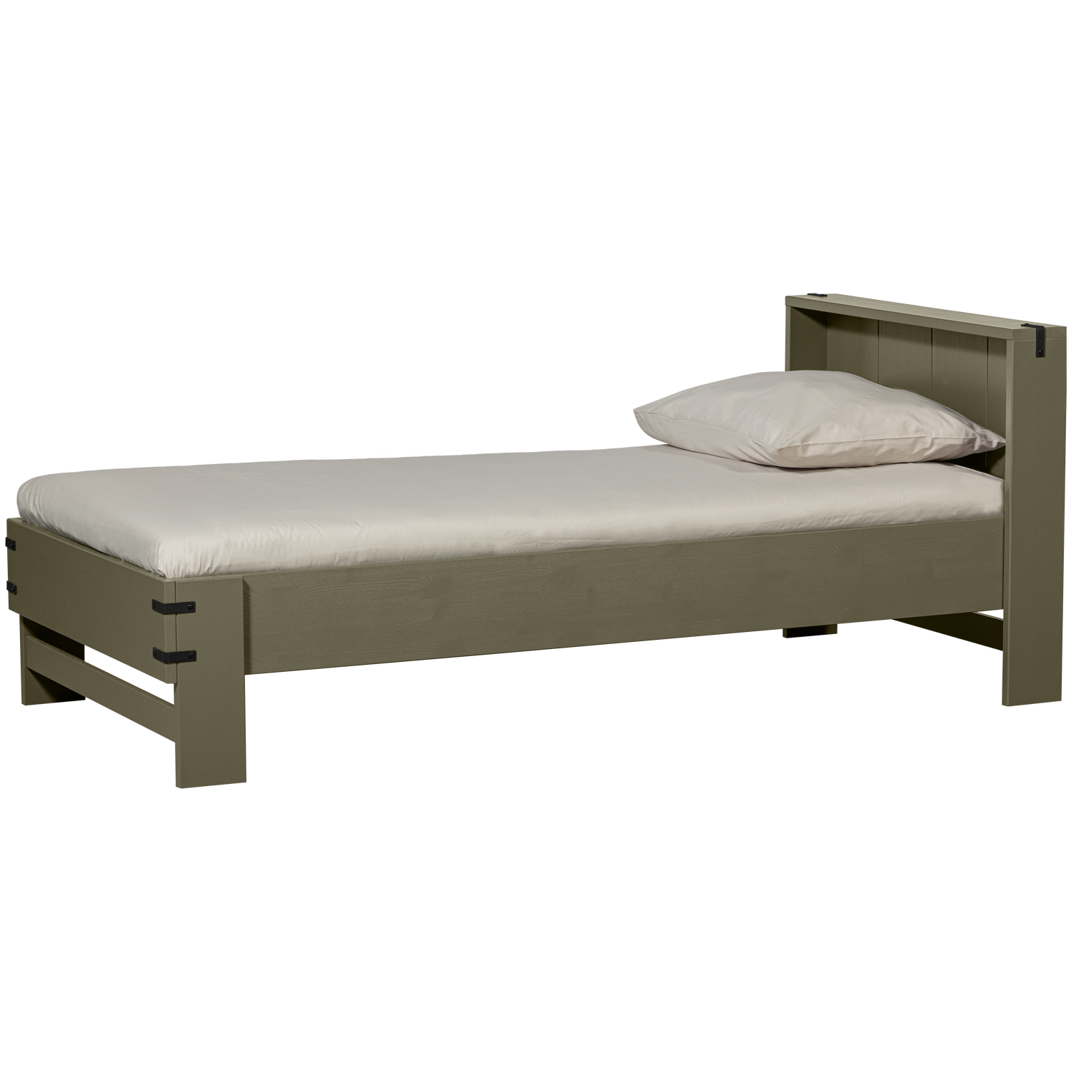 Bed BOBBY, pine, forest green