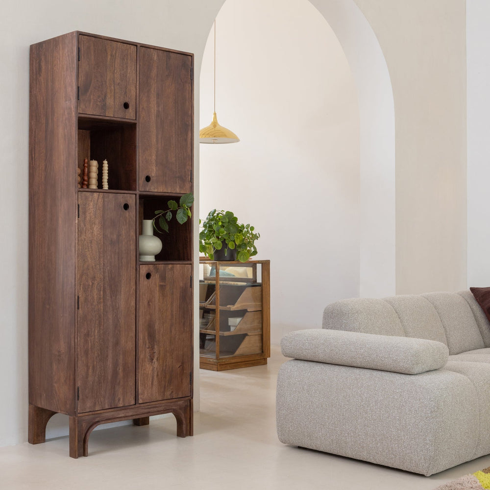 1,5 vietos modulis MOJO kairė, bouclé, beige spalvos