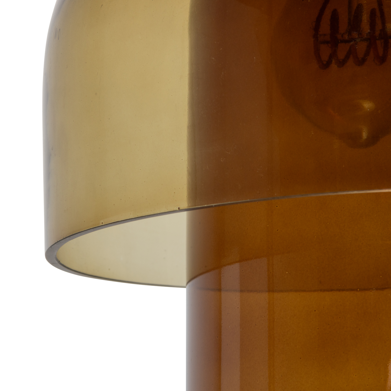 GIGI HANGING LAMP WITH DOUBLE SHADE GLASS 31xO22CM TAN