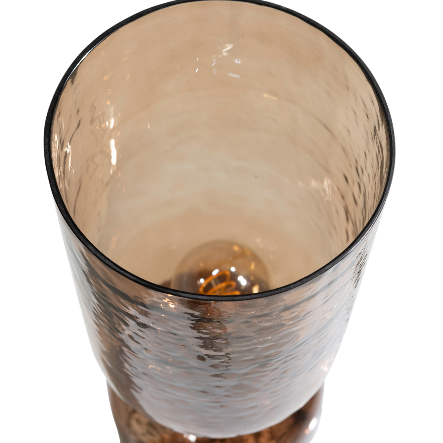 Stalo lempa GIGI, plaktas stiklas, ruda