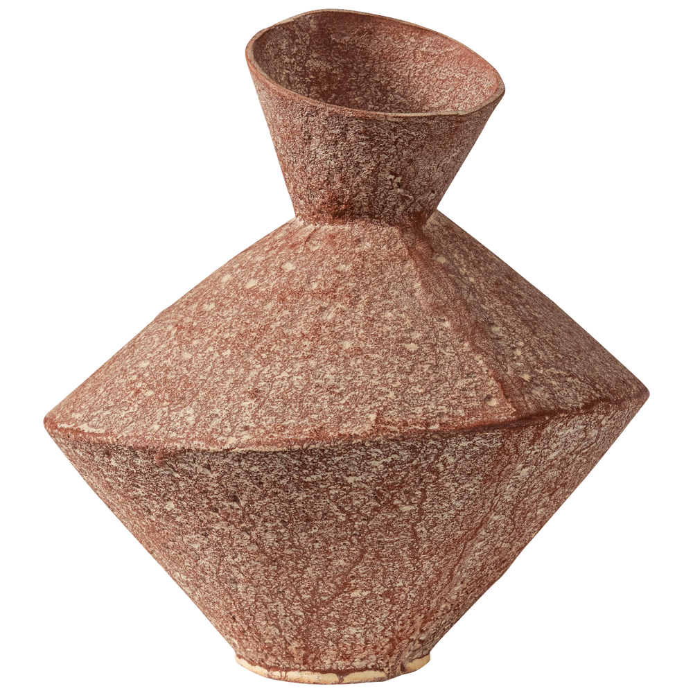 Vase REZA, aluminum, brown