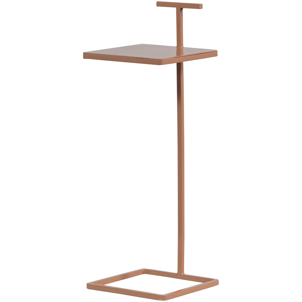 Šoninis staliukas TOSTE, metalas, šviesiai rausva