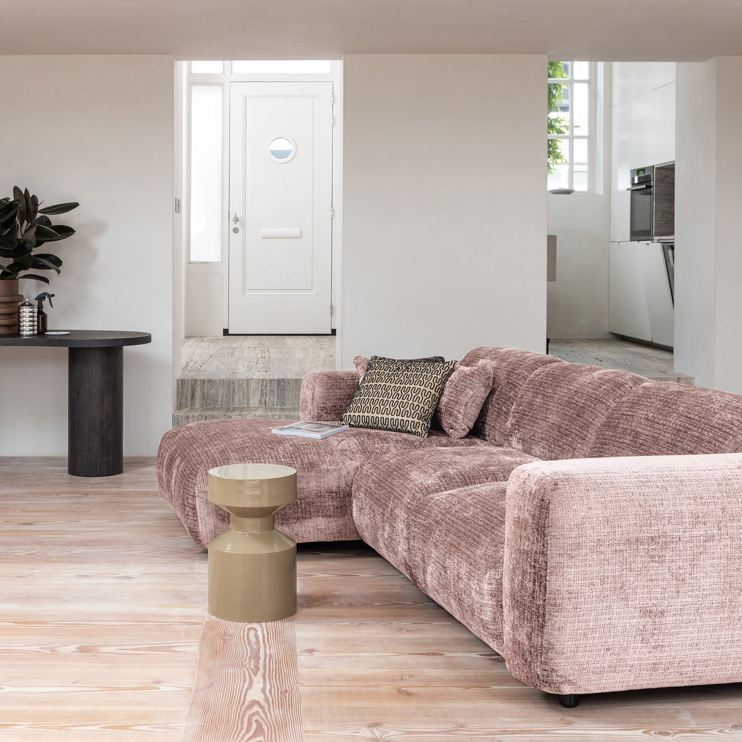 1-vietė CLOUD, kairė, Taupe/Pink chenille
