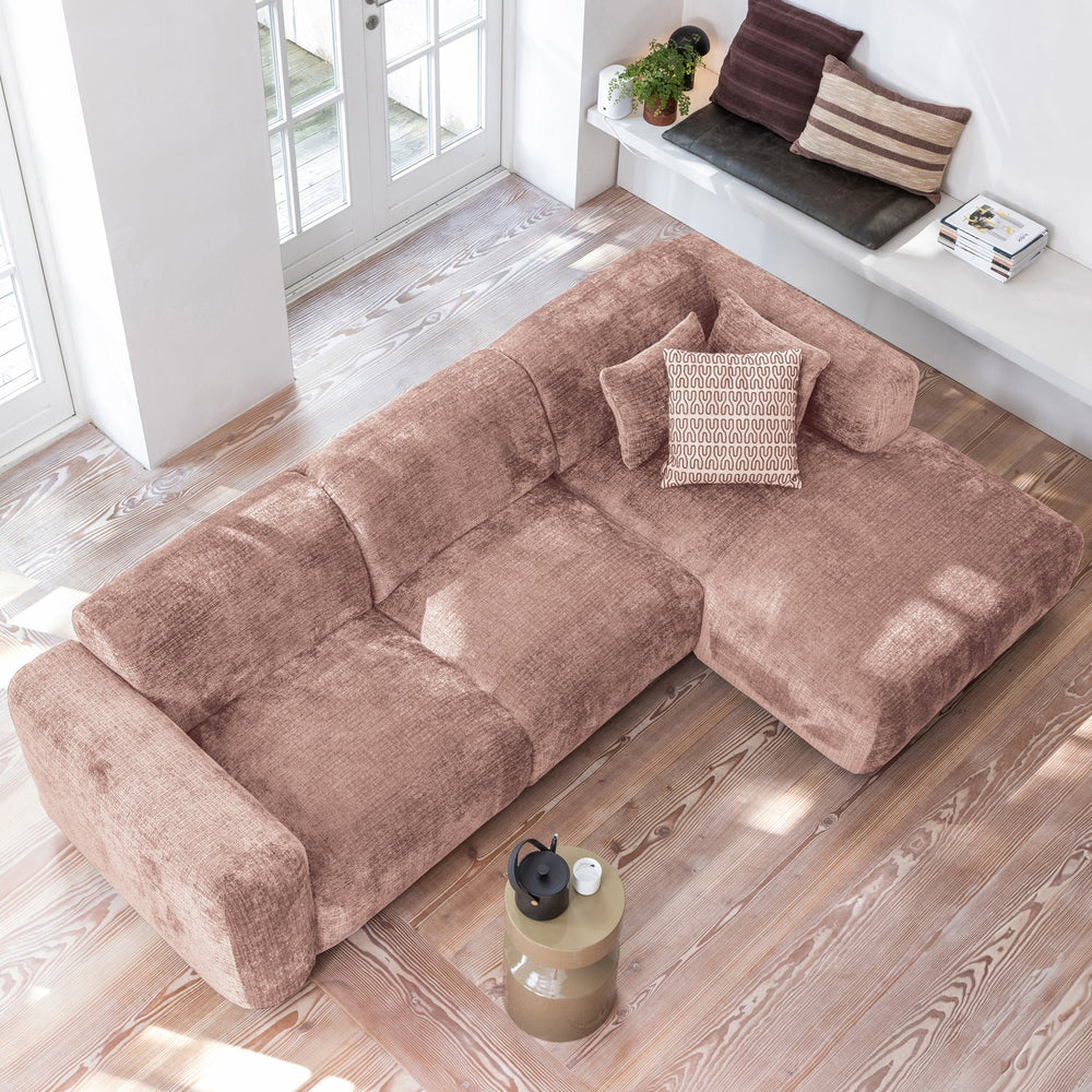 1-vietė CLOUD, kairė, Taupe/Pink chenille